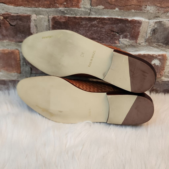 Anne Marino Brown Leather Loafers, Size 9 - Picture 12 of 14